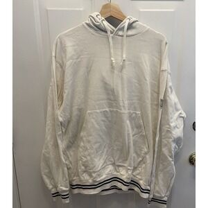 Nautica White‎ Cotton Hoodie Fleece Pullover Men's Medium